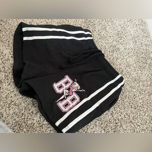Black Shorts with Pink and White Accents